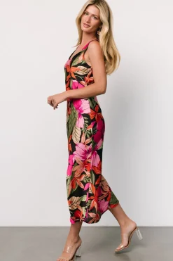 Baltic Born Positano Tank Midi Dress | Black Multi