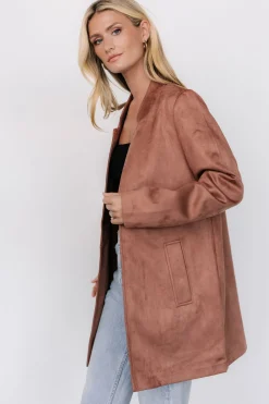 Baltic Born Queenie Faux Suede Jacket | Dusty Clove