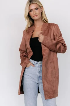 Baltic Born Queenie Faux Suede Jacket | Dusty Clove