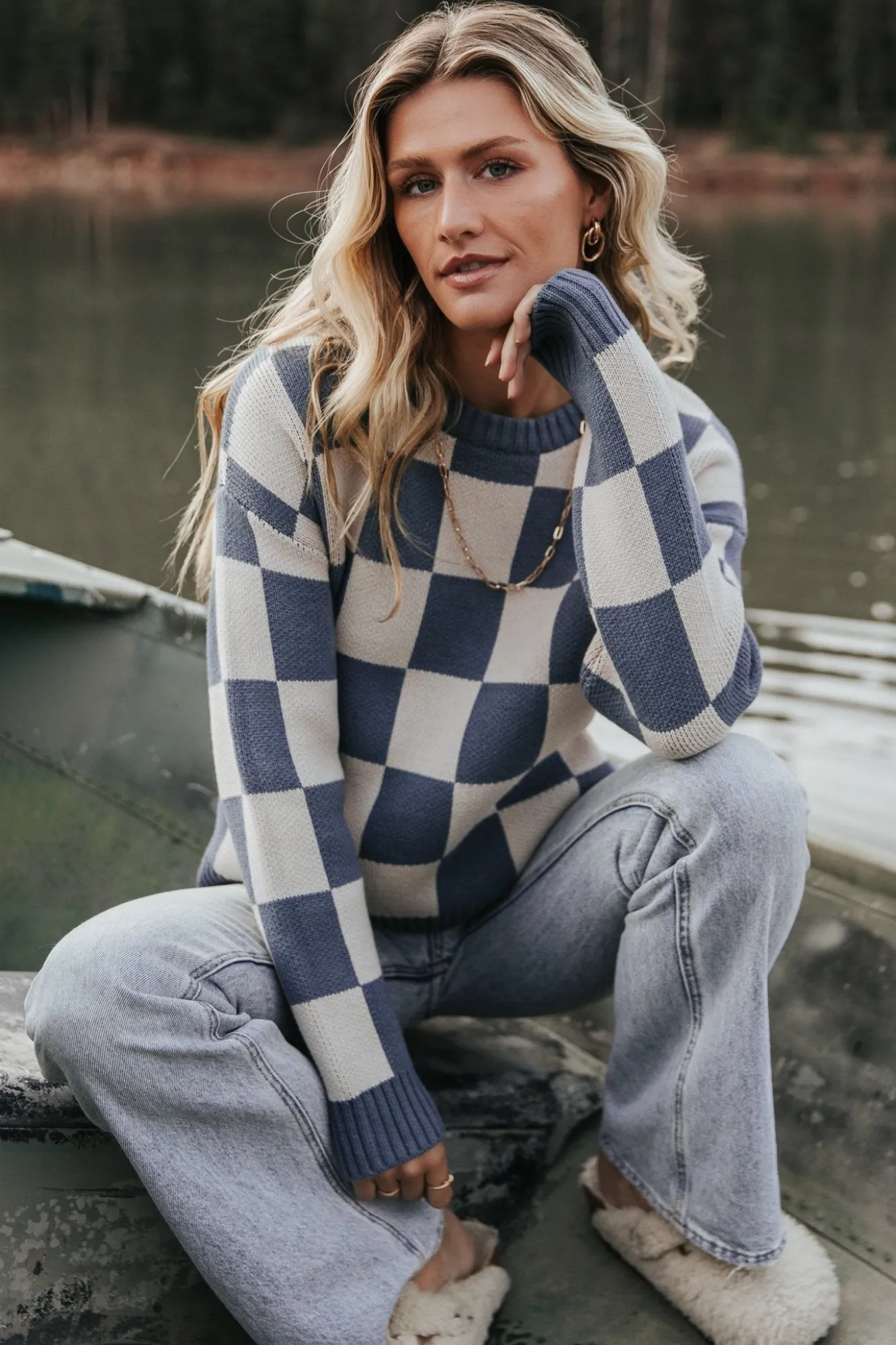 Baltic Born Quincy Checkered Sweater |