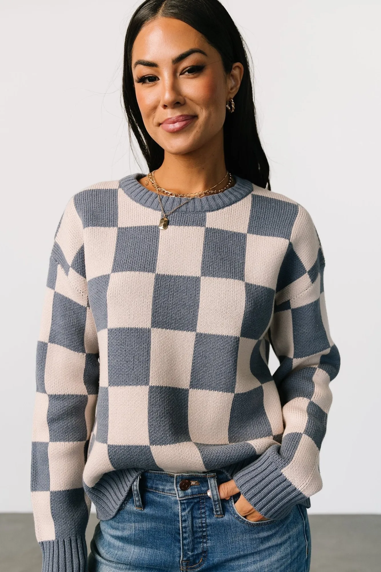 Baltic Born Quincy Checkered Sweater |
