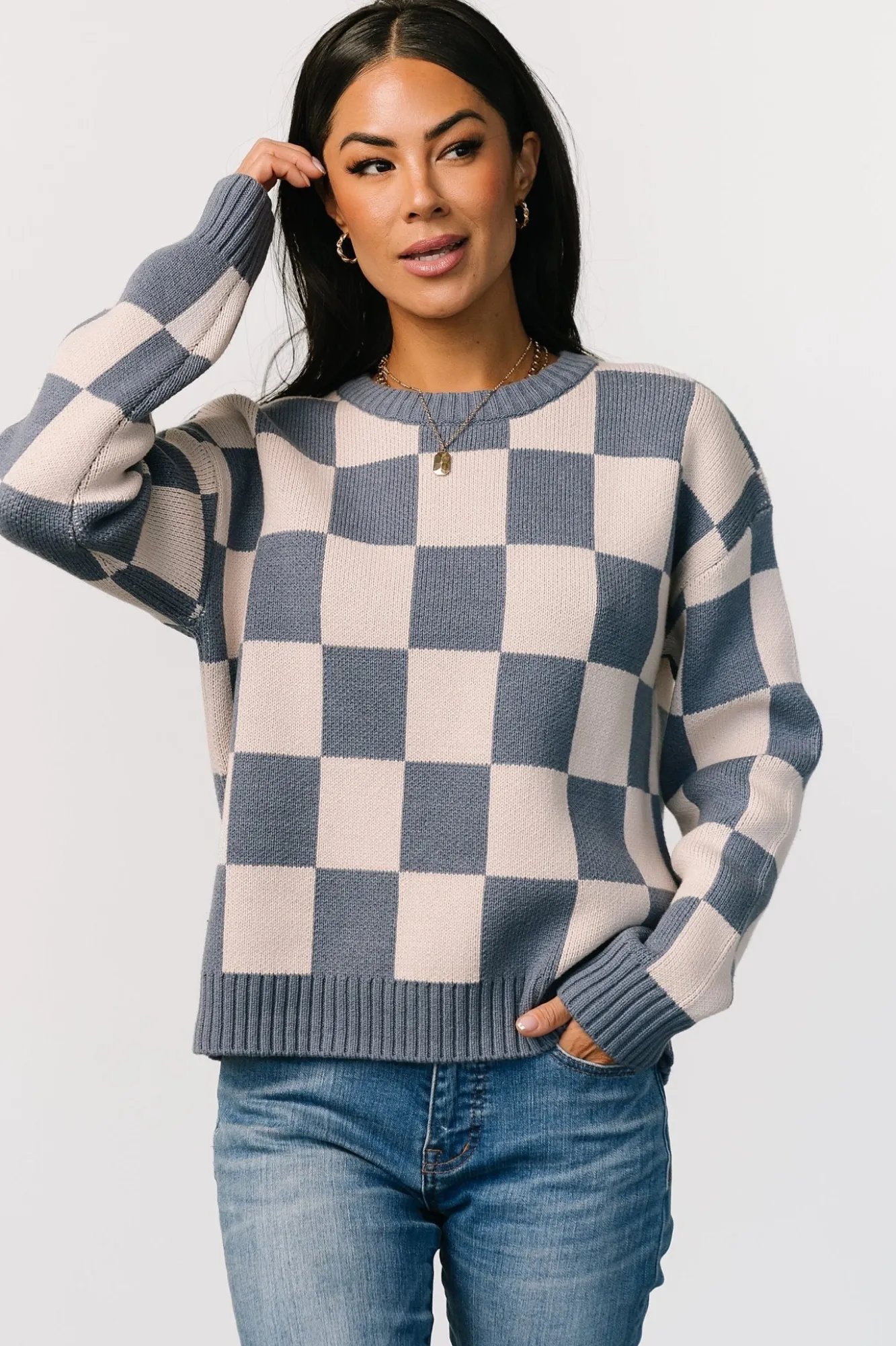 Baltic Born Quincy Checkered Sweater |