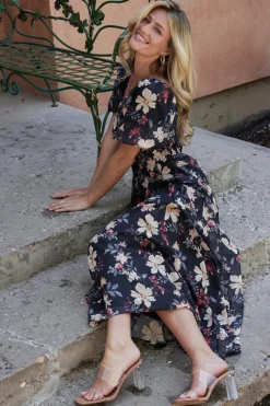 Baltic Born Raelynn Maxi Dress | Black Floral
