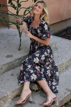 Baltic Born Raelynn Maxi Dress | Black Floral