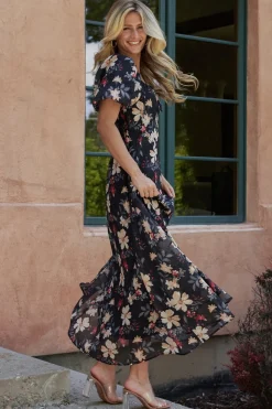 Baltic Born Raelynn Maxi Dress | Black Floral