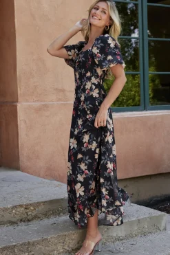 Baltic Born Raelynn Maxi Dress | Black Floral