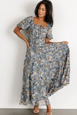 Baltic Born Raelynn Maxi Dress | Dusty Blue Floral