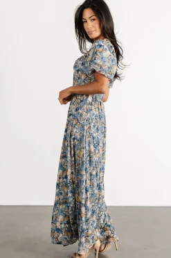 Baltic Born Raelynn Maxi Dress | Dusty Blue Floral