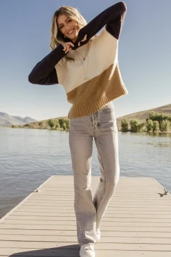 Baltic Born Randi Color Block Sweater | Cream + Navy