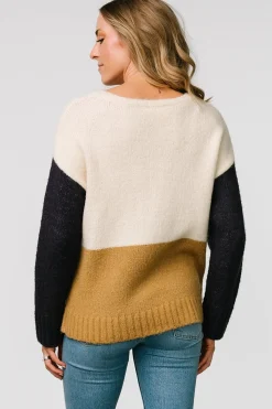 Baltic Born Randi Color Block Sweater | Cream + Navy