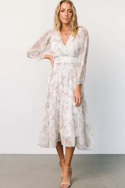 Baltic Born Raven Midi Dress | Off White Floral