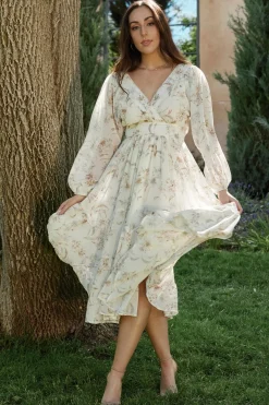 Baltic Born Raven Midi Dress | Off White Floral