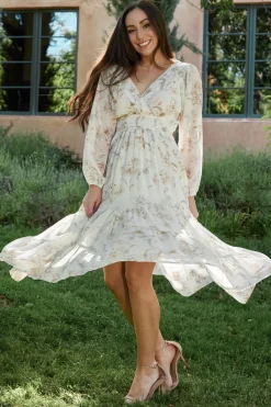 Baltic Born Raven Midi Dress | Off White Floral