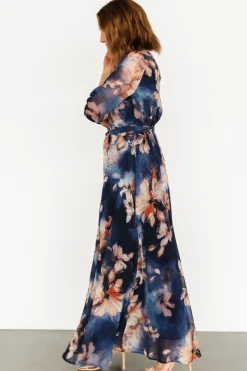 Baltic Born Rebecca Maxi Dress | Dark Blue Floral