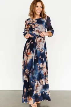 Baltic Born Rebecca Maxi Dress | Dark Blue Floral
