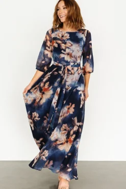Baltic Born Rebecca Maxi Dress | Dark Blue Floral