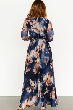 Baltic Born Rebecca Maxi Dress | Dark Blue Floral