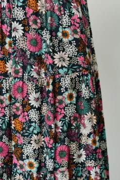 Baltic Born Reilly Maxi Skirt | Navy Flower Print