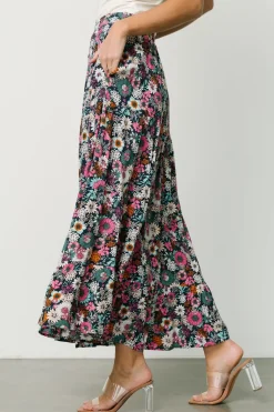 Baltic Born Reilly Maxi Skirt | Navy Flower Print