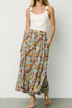 Baltic Born Reilly Maxi Skirt | Teal Flower Print