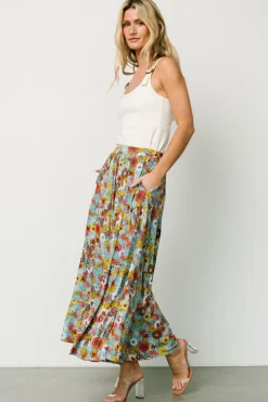 Baltic Born Reilly Maxi Skirt | Teal Flower Print