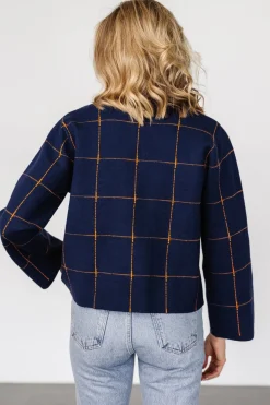 Baltic Born Remington Sweater | Navy + Orange