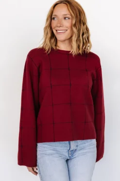 Baltic Born Remington Sweater | Red + Navy