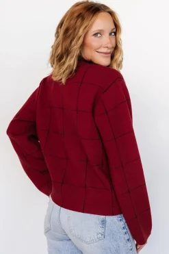 Baltic Born Remington Sweater | Red + Navy
