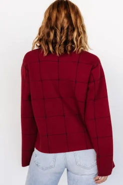 Baltic Born Remington Sweater | Red + Navy