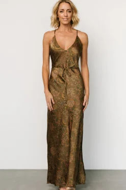 Baltic Born Reno Slip Maxi Dress | Brown + Olive