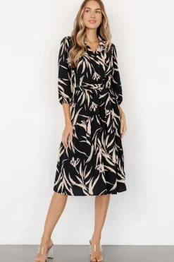 Baltic Born Riverside Midi Dress | Navy + Taupe