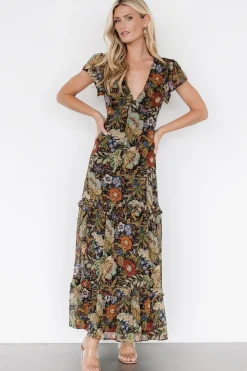 Baltic Born Riverwood Deep V Maxi Dress | Multi Floral