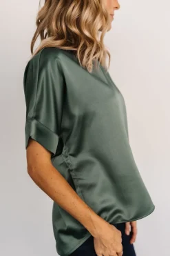 Baltic Born Rory Satin Top | Winter Green