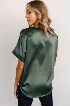 Baltic Born Rory Satin Top | Winter Green