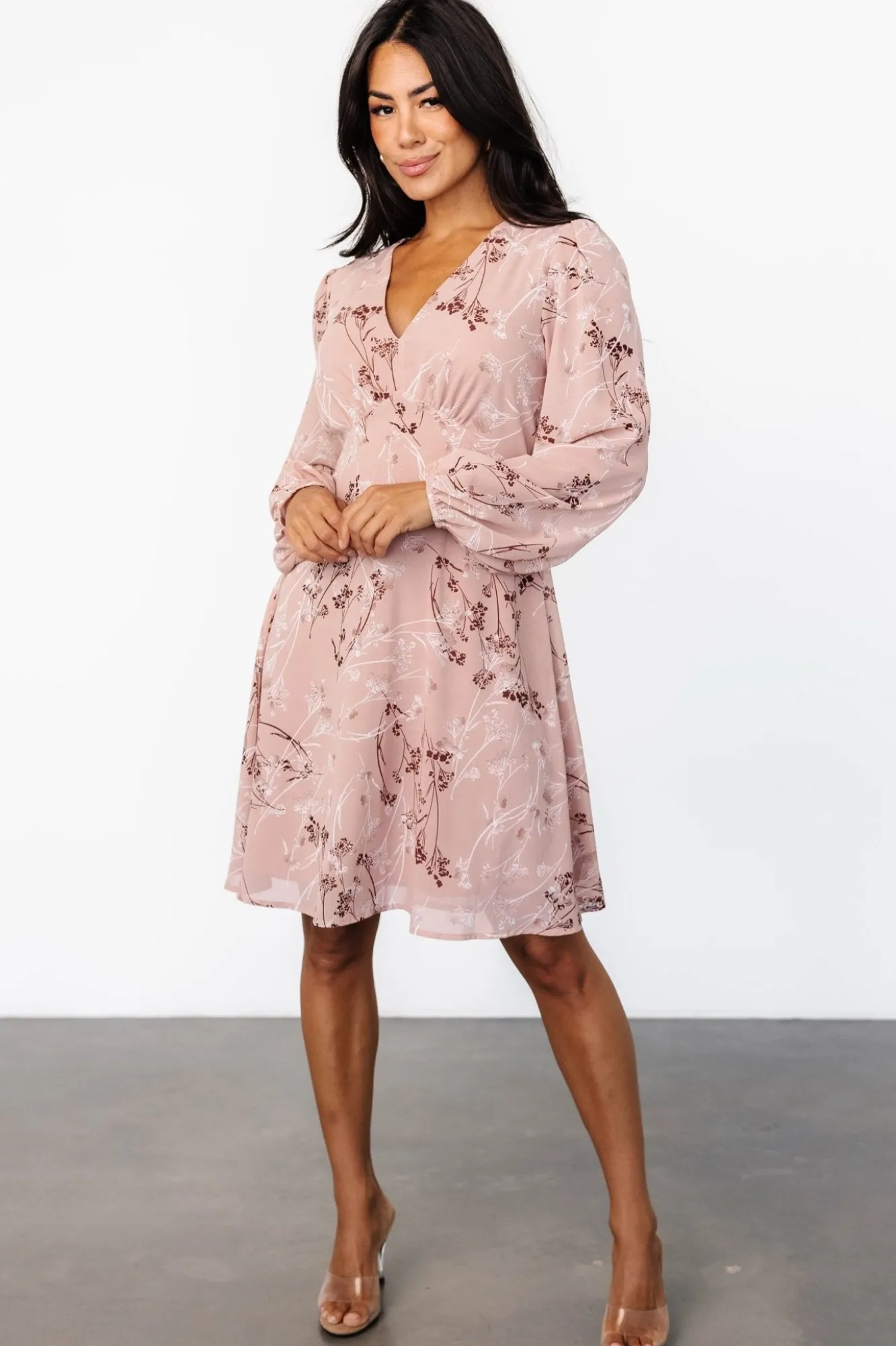 Baltic Born Rosalind Short Dress | Vintage Blush