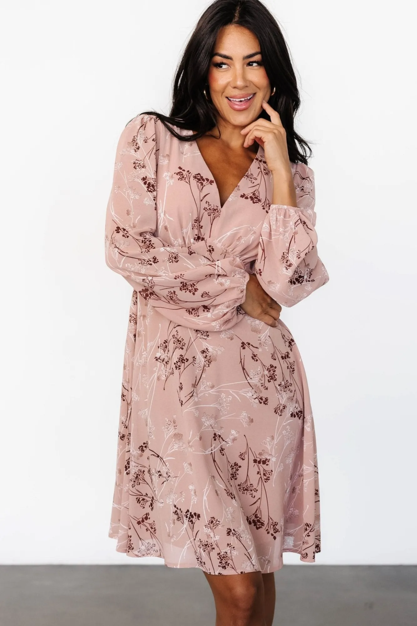 Baltic Born Rosalind Short Dress | Vintage Blush