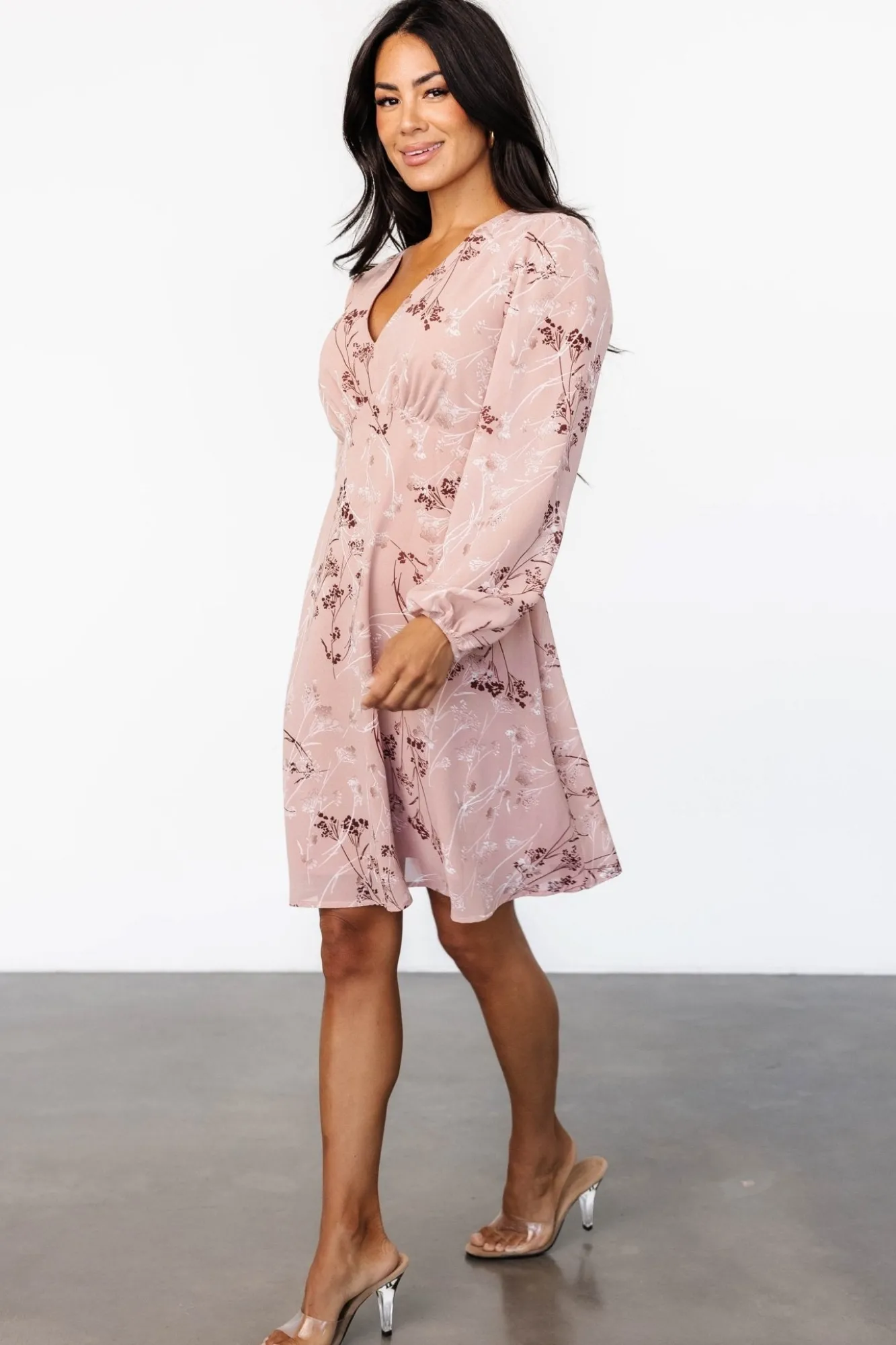 Baltic Born Rosalind Short Dress | Vintage Blush