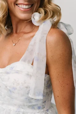 Baltic Born Rosemary Tiered Dress | Light Blue Floral