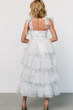 Baltic Born Rosemary Tiered Dress | Light Blue Floral