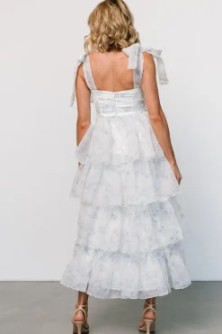Baltic Born Rosemary Tiered Dress | Light Blue Floral