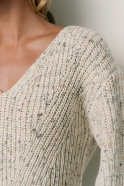 Baltic Born Rosie Knit Sweater | Ivory + Blue Multi