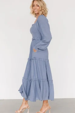 Baltic Born Rowan Tiered Dress | Slate Blue