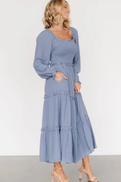 Baltic Born Rowan Tiered Dress | Slate Blue