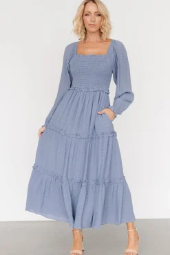 Baltic Born Rowan Tiered Dress | Slate Blue