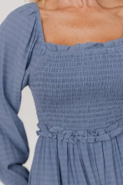 Baltic Born Rowan Tiered Dress | Slate Blue