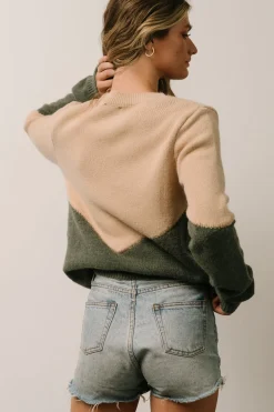 Baltic Born Rowen Color Block Sweater | Natural + Green
