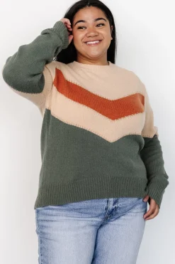 Baltic Born Rowen Color Block Sweater | Natural + Green