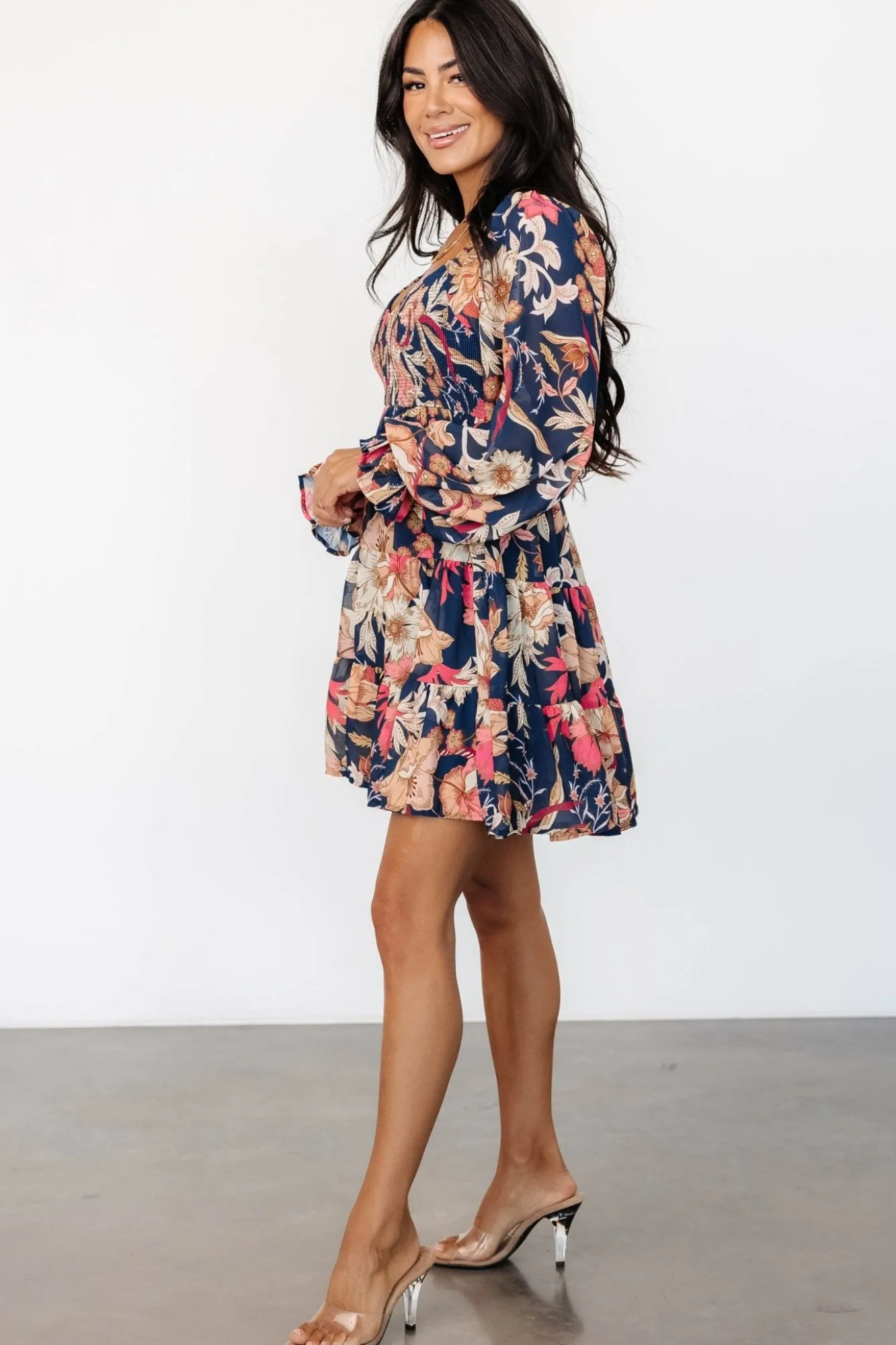 Baltic Born Rubi Short Dress | Navy Multi Floral
