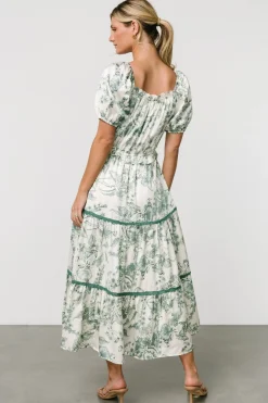 Baltic Born Ruthie Tiered Midi Dress | Green Print