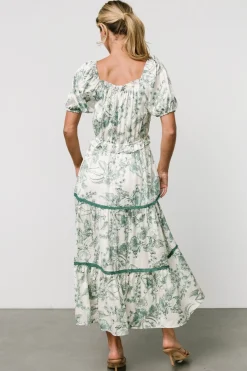 Baltic Born Ruthie Tiered Midi Dress | Green Print